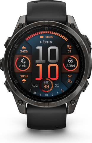 Garmin fenix 8 AMOLED Sapphire Titanium GPS 47 mm Multisport Smartwatch - black-carbon gray