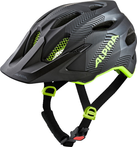 Alpina Carapax Jr Kids Helm - black-neon yellow matt | 51 - 56 cm