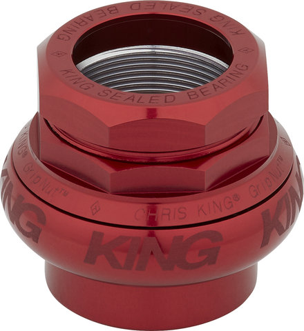 Chris King GripNut Sotto Voce EC30/25,4 - EC30/26 Gewindesteuersatz - red/1"/EC30/25,4 - EC30/26