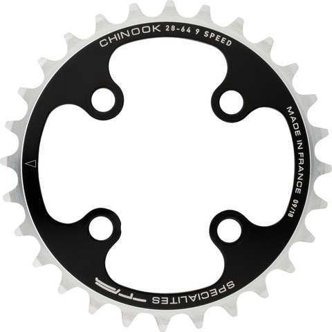 TA Plateau Chinook, 4 bras, interne, BCD 64 mm - noir/28 dents