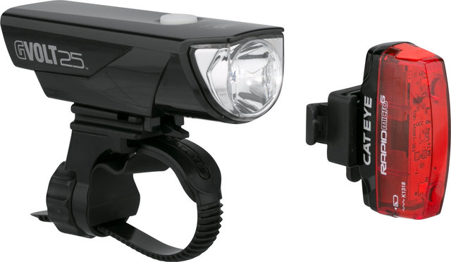 CATEYE HL-EL360G RC GVOLT25+TL-LD620G RapidMicroG Light Set - StVZO Approved - black