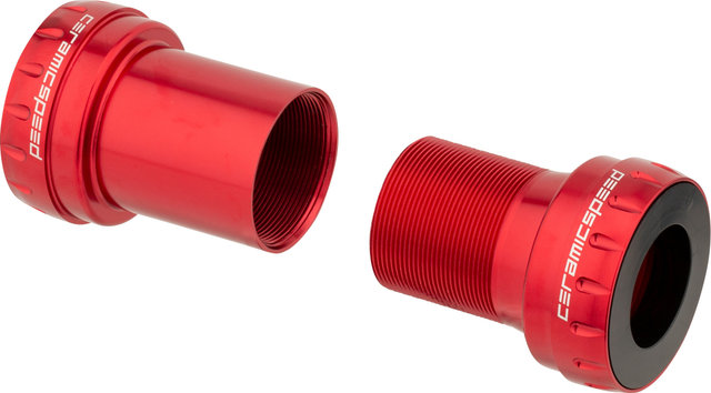 CeramicSpeed Eje de pedalier BB30 Shimano Road Coated 42 x 68 mm - red/BB30