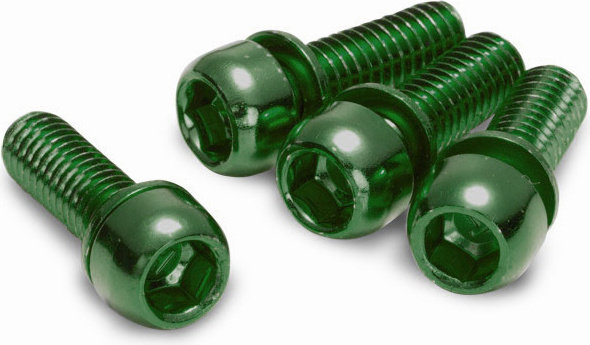 REVERSE Components Schrauben M6 x 18 für Bremsadapter - 4 Stück - green