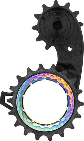 absoluteBLACK Sistema de engranajes HOLLOWcage Carbon Ceramic Oversized SRAMeTap AXS - rainbow/12 dientes (rueda guía), 18 dientes (rueda tensora)