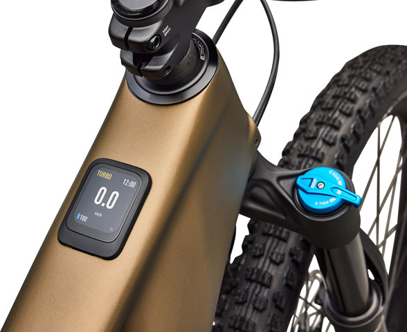 Specialized Vélo Électrique Tout-Terrain Turbo Levo R Comp Carbon 29" - satin burnt gold metallic-sandstone metallic | 44 mm | 140 mm | 29" | 160,0 mm | L