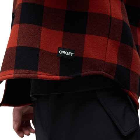 Oakley Bear Cozy Flannel Shirt - flame red pit black check | S