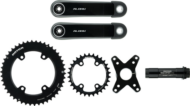 Rotor ALDHU Carbon Gravel Juego de manivelas Redondo 46/30 11 velocidades - negro/170,0 mm/30-46