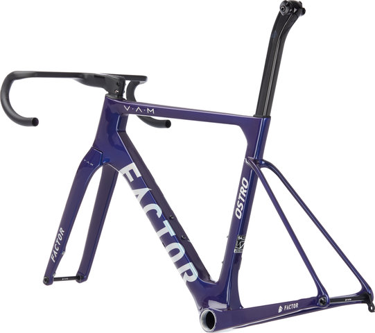 Factor Kit de Cadre en Carbone OSTRO V.A.M. Disc T47a Shimano Modèle 2023 - chameleon | 54 cm, 120 mm x 40 cm, SB 25 mm