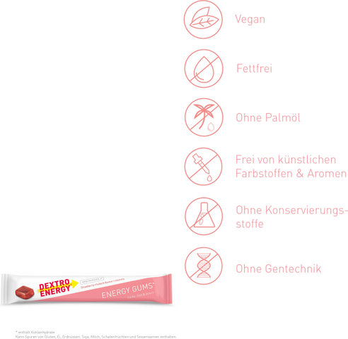 Dextro Energy Energy Gums - 15 Stück - strawberry | strawberry