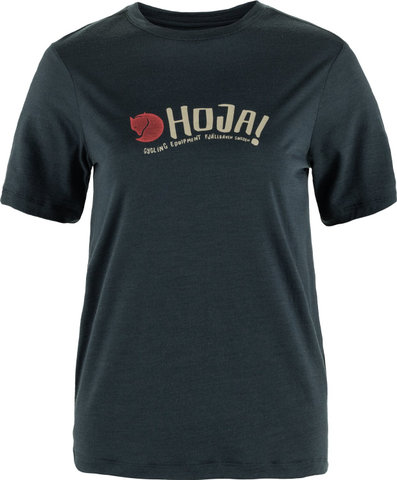Fjällräven T-shirt Hoja Wool pour Dames - dark navy | L