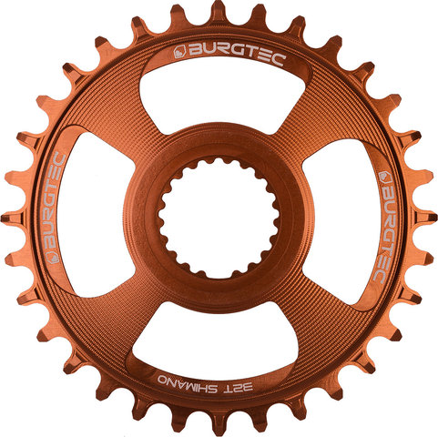 Burgtec Thick Thin Kettenblatt für Shimano DM M6100/M7100/M8100/M9100 - kash bronze/32/32 Z