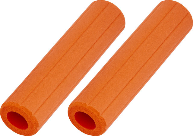 ESI Poignées de guidon en silicone nervurées épaisses - orange/130 mm