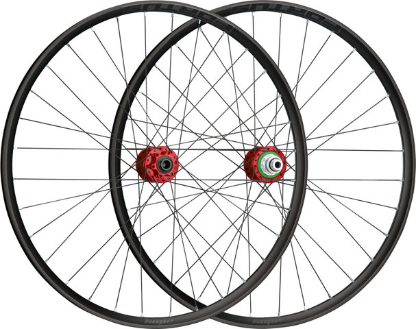 Hope Juego de ruedas Pro 4 + Fortus 30 Disc 6 agujeros 29" Boost - red black | SRAM XD | Boost | 148 mm | 110 mm | Boost | 29" | 110 mm | SRAM XD | 110 mm | 148 mm