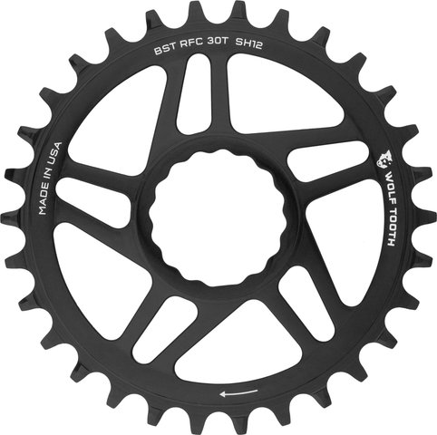 Wolf Tooth Components Direct Mount Boost Race Face Chainring for Shimano HG+ 12-speed Chains - black/30 
