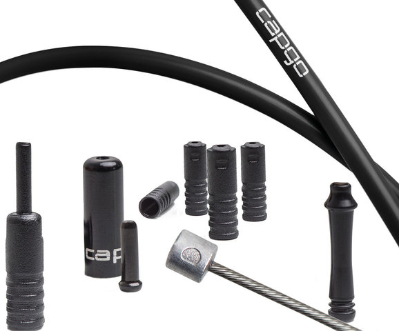 capgo BL Long Shift Cable Set for Shimano/SRAM MTB 1-speed and e-bikes - black