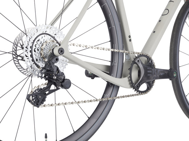 OPEN Vélo de Gravel en Carbone NEW U.P. Ekar 28" - grey matte-red/28"/M