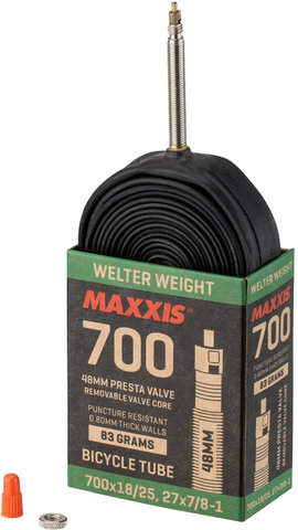 Maxxis Chambre à Air Welterweight 28" - noir/700 x 18-25 SV 48 mm