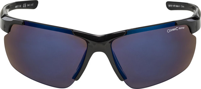 Alpina Defey HR Sports Glasses - black gloss | ceramic mirror blue