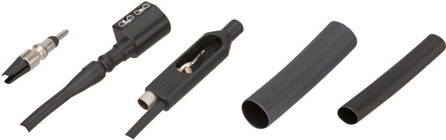 SON Koax-Abzweigdose mit Kabel, Koax-Adapter und Koaxstecker - schwarz-silber/universal