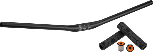 tune Kit de Guidon Courbé en Carbone MTB Low Riser - schwarz orange | 780 mm | 780 mm