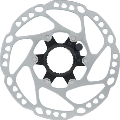 Shimano RT-EM600 Center Lock Brake Rotor for STEPS w/ Internal Teeth - silver-black/160 mm