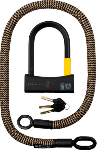 tex-lock Eyelet chain lock + D-lock shackle lock - wild hemp