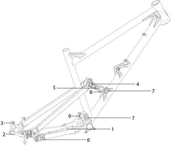 Nicolai G13 Spare Frame Parts - 9/universal