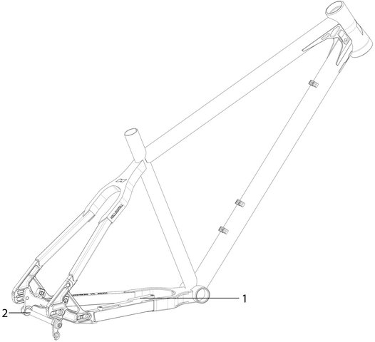 Nicolai Ersatzteile Argon GLF Rahmen - 1/schwarz