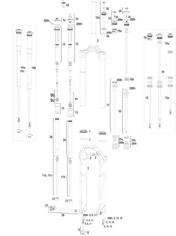 Ersatzteile Pike (A1-A2 / 2014-2017) 29" - 2/schwarz