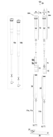 RockShox Repuestos Pike (A1-A2 / 2014-2017) 27,5" - 2/negro