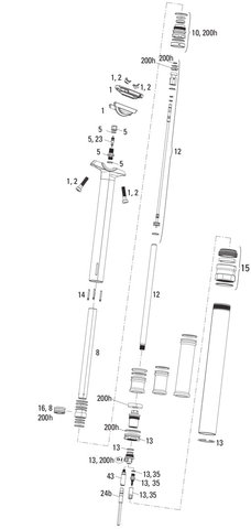 RockShox Repuestos Reverb Stealth para tijas de sillín (A2 / 2013-2016) - 5/universal