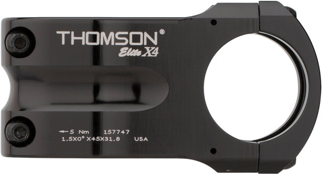 Thomson Elite X4 Vorbau 1.5" 31.8 - schwarz/45 mm 0°