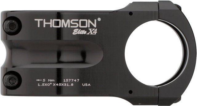 Thomson Potencia Elite X4 1.5" 31.8 - negro/45 mm 0°