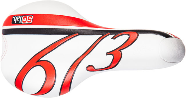 SQlab 613 Tri Triathlon Saddle - white-red/130 mm