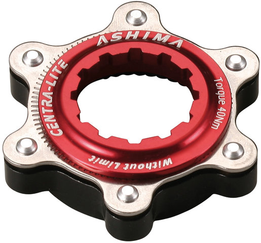 ASHIMA Adaptador de disco de frenos Centra-Lite AC02 6 agujeros a Center Lock - red/universal