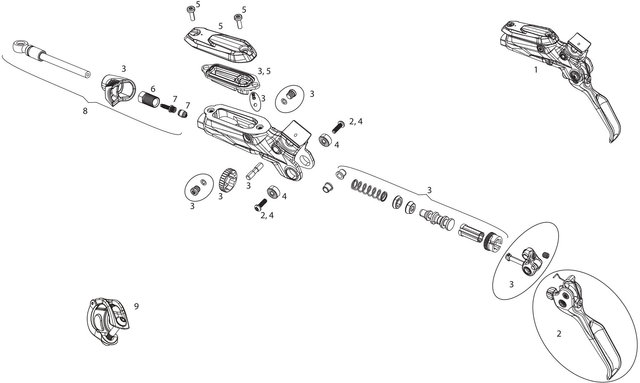 SRAM Ersatzteile Code RSC (A1) Bremshebel (2018) - 3/universal