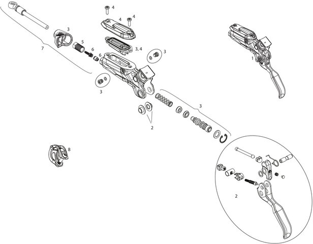 SRAM Ersatzteile Code R (B1) Bremshebel (2018) - 3/universal