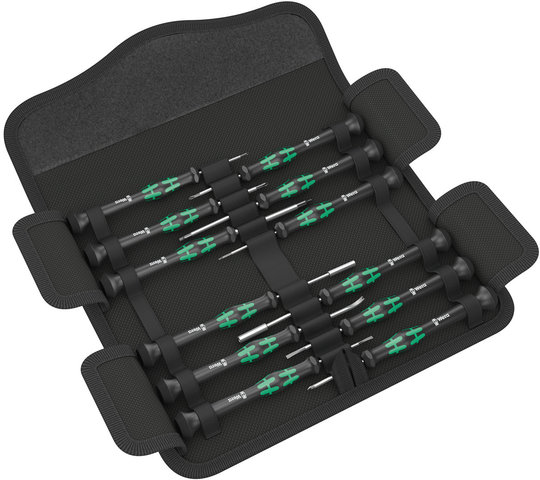 Elektroniker-Schraubendrehersatz Kraftform Micro 12 - schwarz-grün/universal