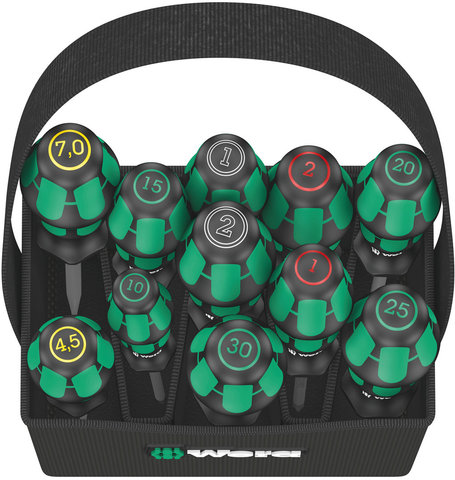 Wera Juego de destornilladores Kraftform 2go 300 - negro-verde/universal