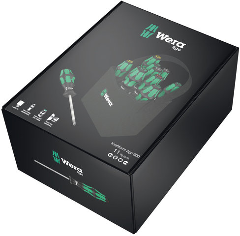 Wera Juego de destornilladores Kraftform 2go 300 - negro-verde/universal