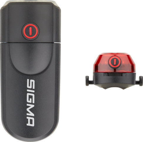 Sigma Aura 30 Front Light + Curve Rear Light Set (StVZO) - black