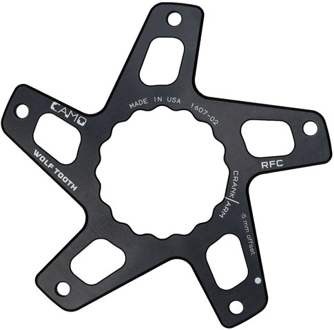 Wolf Tooth Components Étoile de Pédalier CAMO Direct Mount pour Race Face Cinch - black/-5 mm