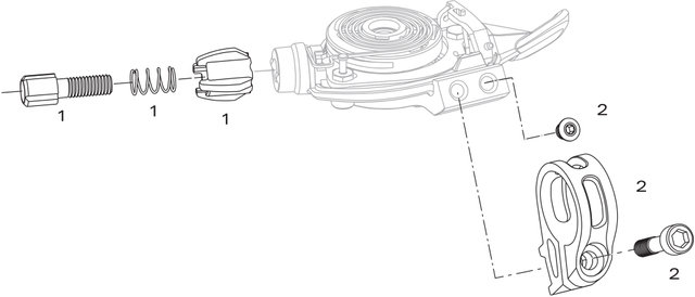 Piezas de repuesto palancas de cambios X9 / X7 3x9 (2007-2012) - 1/negro-plata
