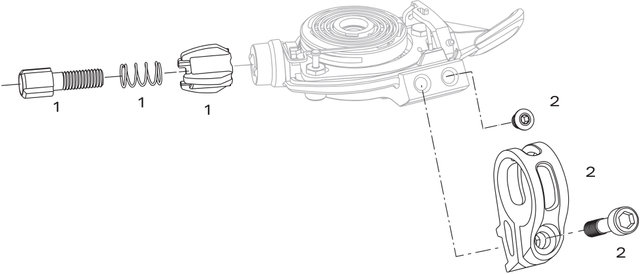 SRAM Ersatzteile X9 / X7 3x9 Schalthebel (2007-2012) - 1/schwarz-silber