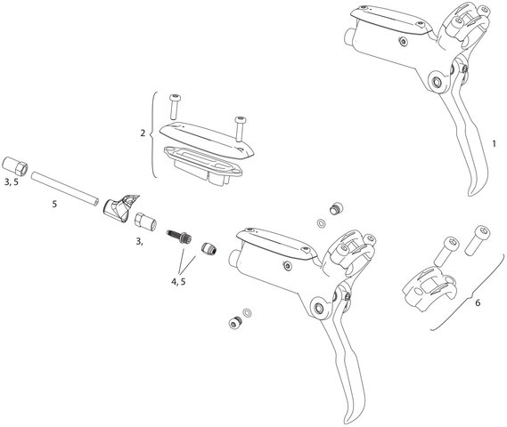 SRAM Piezas de repuesto palancas de frenos Level T - 1/dark grey v.2