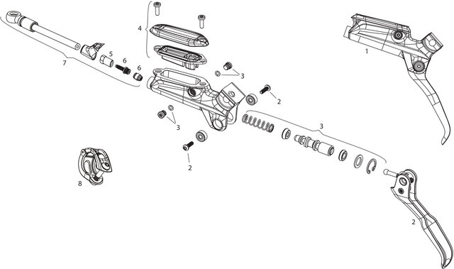 SRAM Piezas de repuesto de palanca de frenos Level Ultimate - 1/black anodized v.2