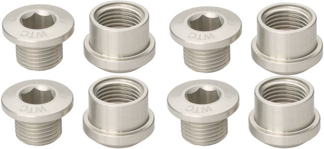 Chain Ring Bolt Set, 4-Arm 6 mm - silver/6 mm