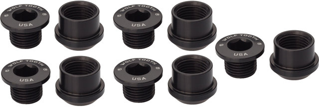 Wolf Tooth Components Set de tornillos de plato 5 brazos 6 mm - black/6 mm