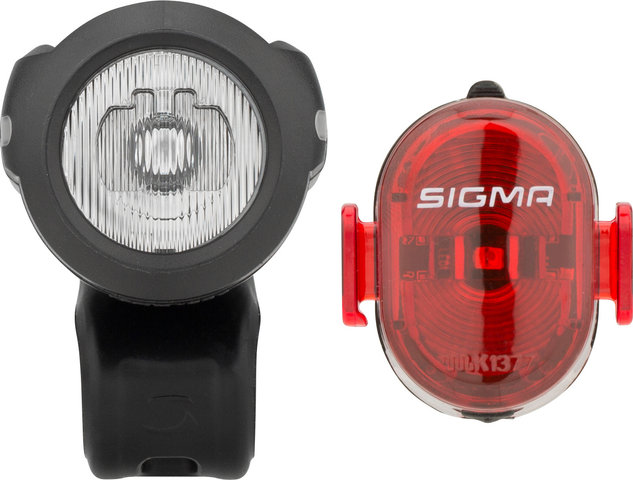 Sigma Aura 45 Frontlicht + Nugget II Rücklicht LED Beleuchtungsset m. StVZO - schwarz
