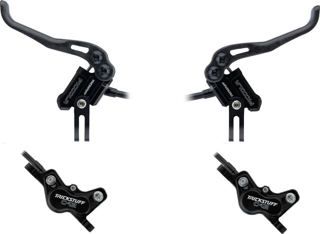 Trickstuff Piccola HD Carbon Front+Rear Disc Brake Set Post Mount - black / black/Set/left/right (side-specific)